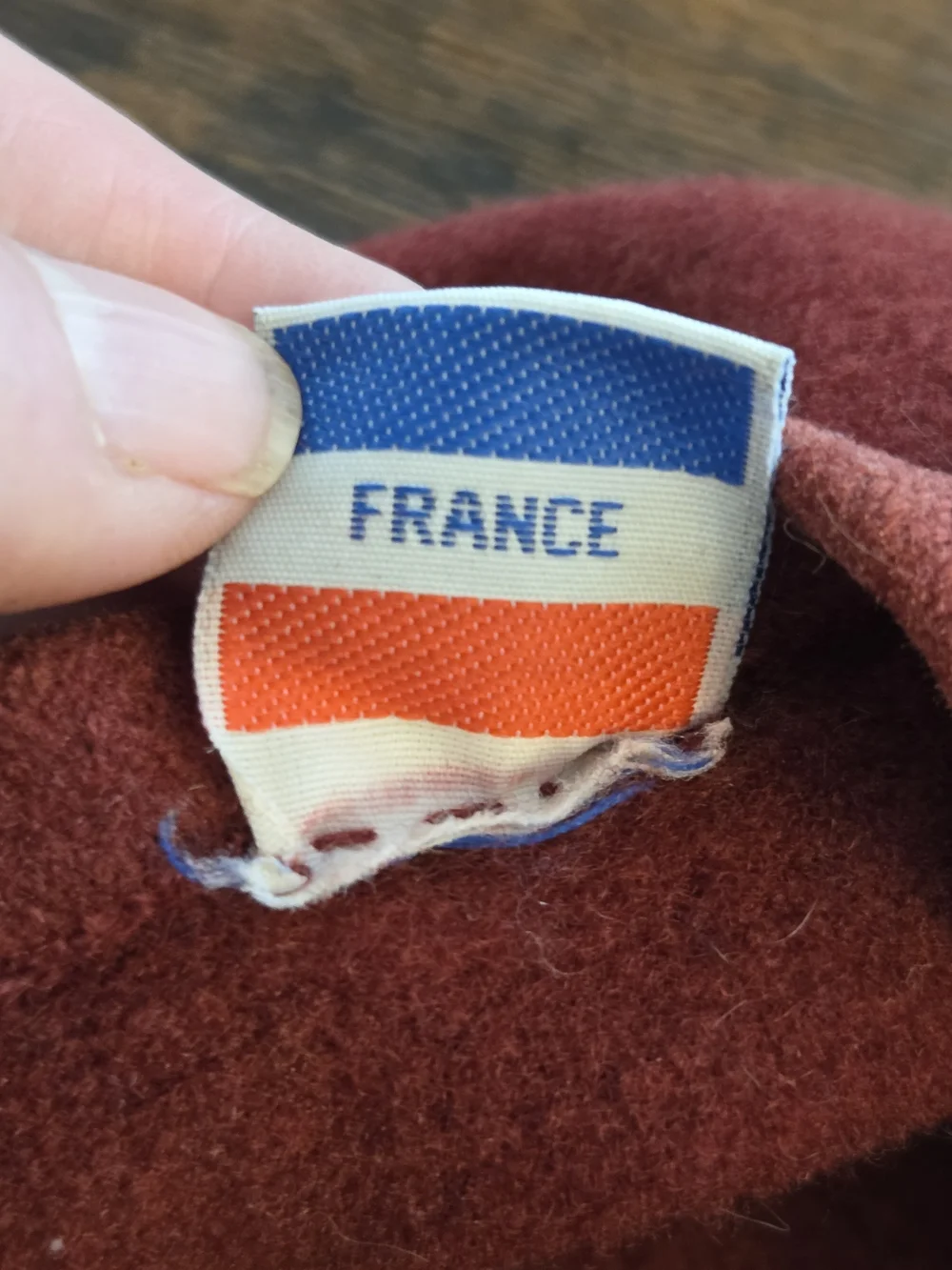 Vintage Saint Expedit Women's Wool Raspberry Beret from France